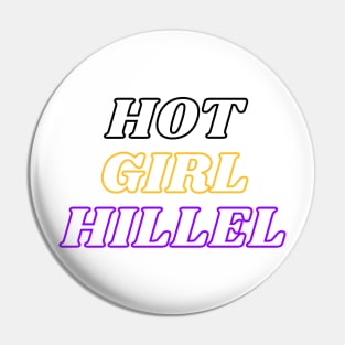 Hot Girl Hillel - Black, Gold & Purple Pin