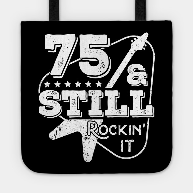 75thbirthday Vintage Rockin 1944 Gift Ideas Man Vintage 75th Birthday Rockin Gift Idea Tote Teepublic