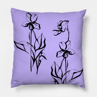 violet flowers Pillow