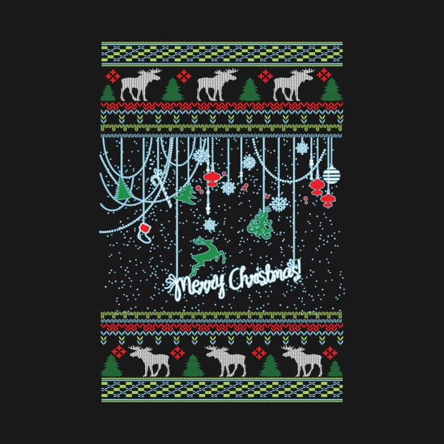 light up christmas Ugly Christmas Sweater by tabaojohnny