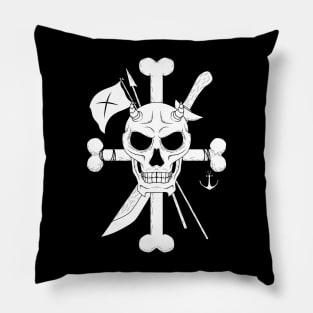 pirate devil skull emblem Pillow