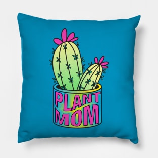 Plant mom neon cactus Pillow