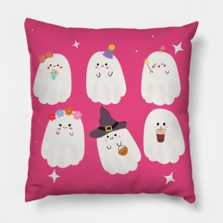 cute kawaii little ghosts Pillow