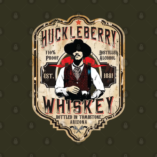 Huckleberry Whiskey Label by Alema Art