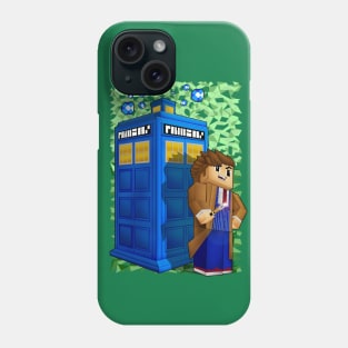 10th Doctor in 8 bit world Phone Case