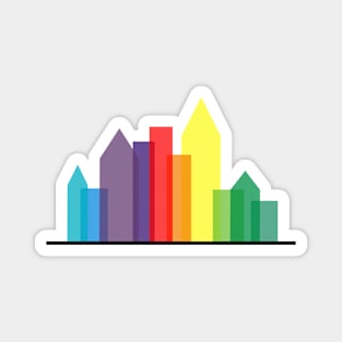 minimalist skyline Magnet