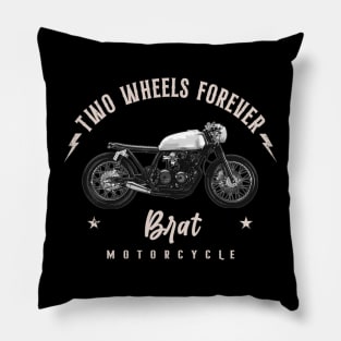 Two Wheels Forever Brat Pillow