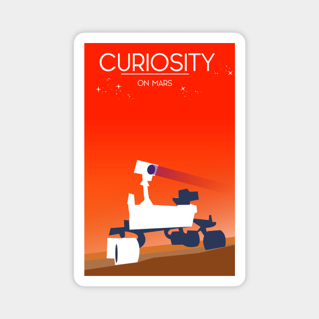 Curiosity on Mars Magnet by nickemporium1