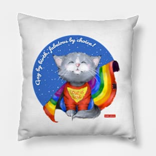 Superhero cat gay rights love is love Pillow