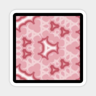 Kaleidoscope of Dark To Light Pink Stripes Magnet