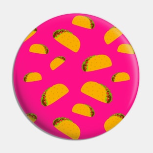 Cool and fun yummy taco pattern hot pink fun girly foodie Pin