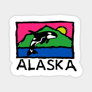 Vintage Alaska Decal Magnet