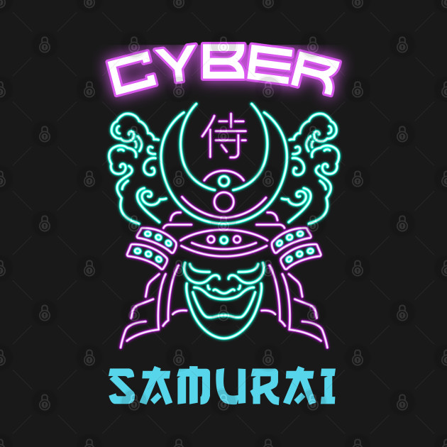 Neon punk: cyber samurai by JustJoshDesigns