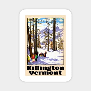 Ski Killington Vermont Vintage Skiing Magnet