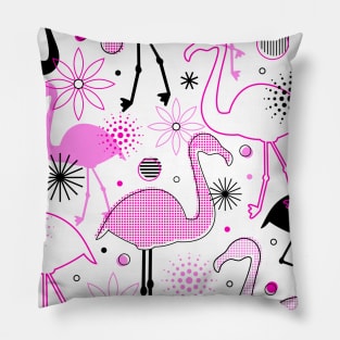 Flamingo Flock Pillow