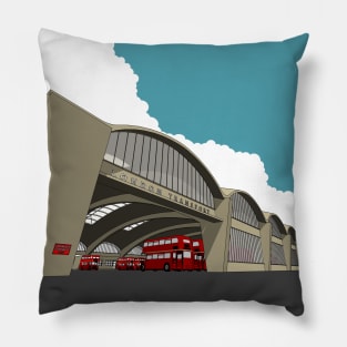 Stockwell Bus Garage 1952 Pillow