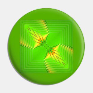 concentric square green and yellow Pin