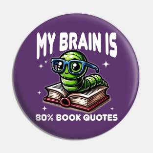 Bookworm with Glasses - Book Nerd Pin