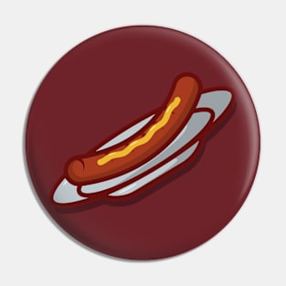 Sausage on Plate Pin