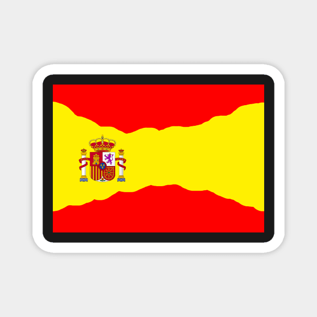 Curving Spanish flag Magnet by Student-Made