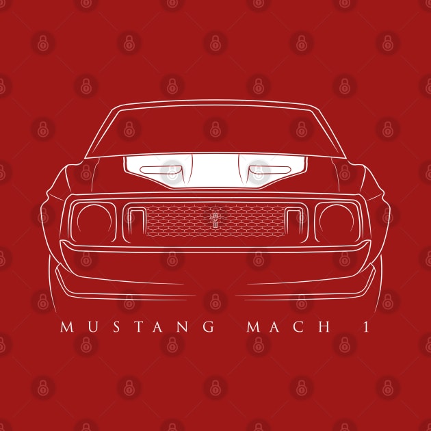 1973 Ford Mustang Mach 1 - front stencil, white by mal_photography