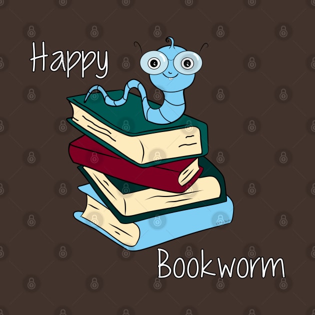 Happy Bookworm_1 by DitzyDonutsDesigns