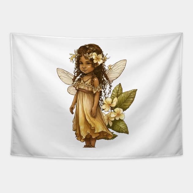 Plumeria Flower Fairy Girl Cute Hawaii Cicely Mary Barker Tapestry by peachycrossing