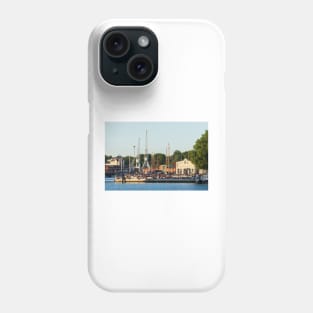 Untertrave in the evening light, Luebeck, Schleswig-Holstein, Germany, Europe Phone Case