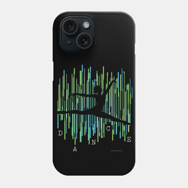 Line Dancer (Blue-Green) Phone Case by eBrushDesign