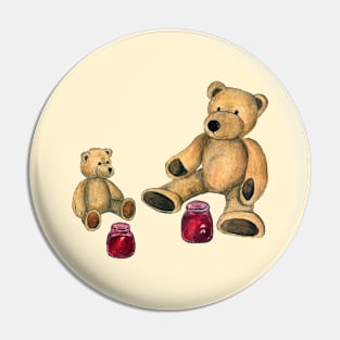 Cute bears with jam jars Pin