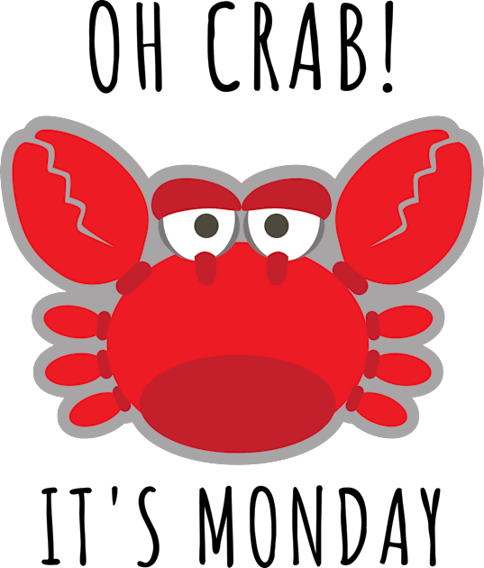 Oh Crab! It's Monday Kids T-Shirt by Mad Art