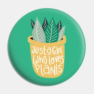 Just a Girl Who Loves Plants // Vintage Potted Plant Pin