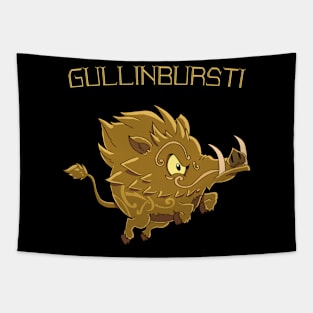 Golden Gullinbursti: A Mythical Design for a Legendary Journey Tapestry