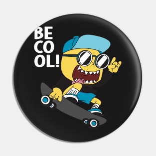 Emoji Skater Pin