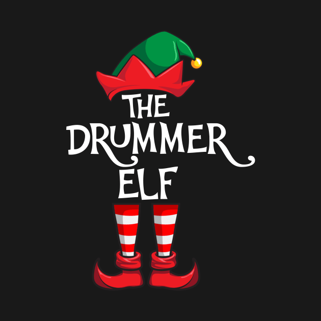 Drummer Elf Matching Family Christmas Drum by hazlleylyavlda