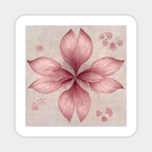 Pink Sakura Blossom Flower Pattern #1 Magnet