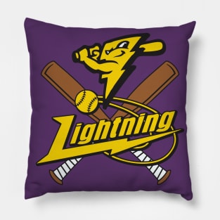 Lightning Baseball Team Logo Pillow