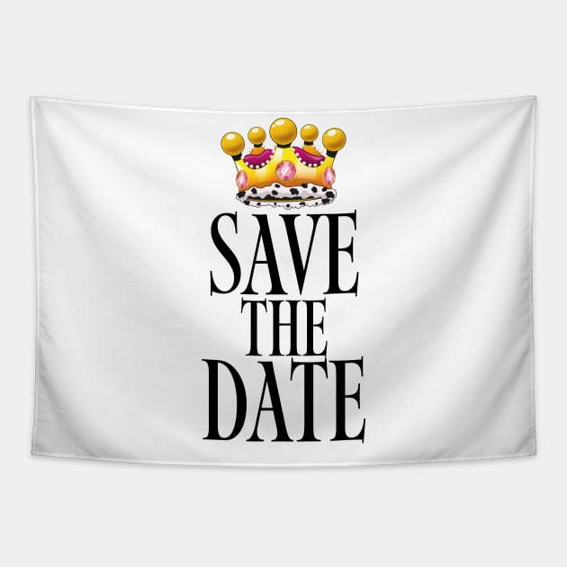 Save the Date Crown Tapestry by nickemporium1