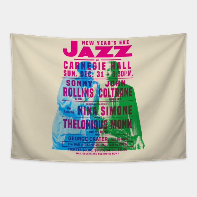 sonny rollind john coltrane Carnegie hall Tapestry by HAPPY TRIP PRESS