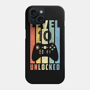 Level 10 Unlocked  10th Video Gamer Birthday Phone Case