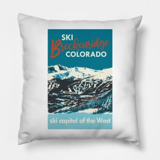 Breckenridge Vintage Ski Poster Pillow