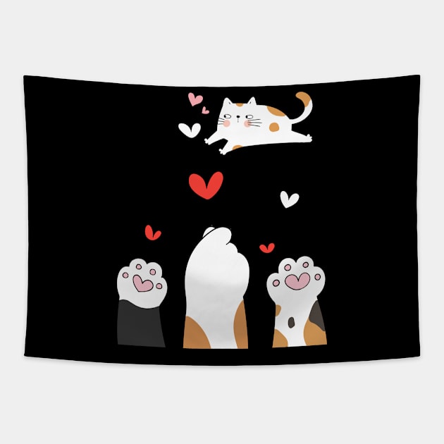 Cute Meow Love My cat Tapestry by patsuda