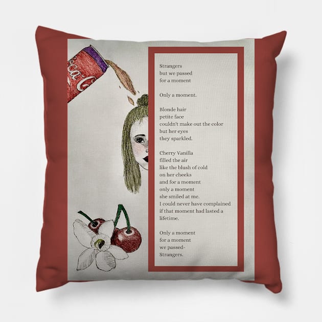 Cherry Vanilla Poetry Art Piece Pillow by MostlySleepDeprivedDesign