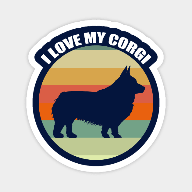 I Love My Corgi Magnet by epiclovedesigns