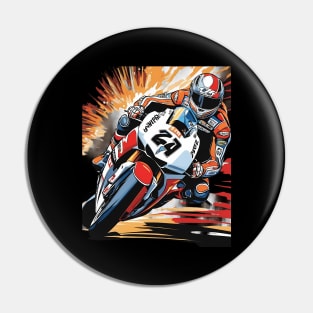 Racing Motorcycle Pin