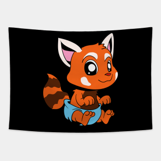 Kawaii Baby Red Panda Tapestry