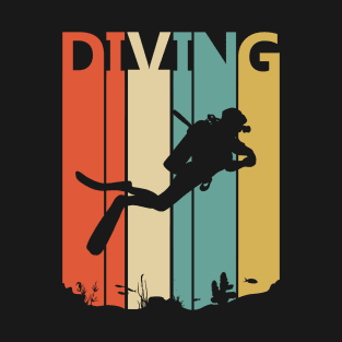Diving Gifts - Vintage 1980s Diving T-Shirt
