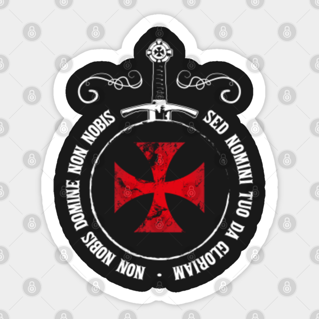 The Knights Templar T-Shirt Crusader Emblem Motto Sword Freemason Symbol -  Knights Templar - Aufkleber | TeePublic DE