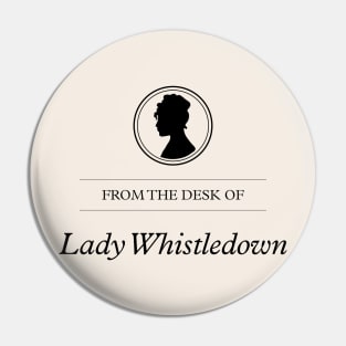 Lady Whistledown stationery, from the desk of Lady Whistledown of Bridgerton Pin