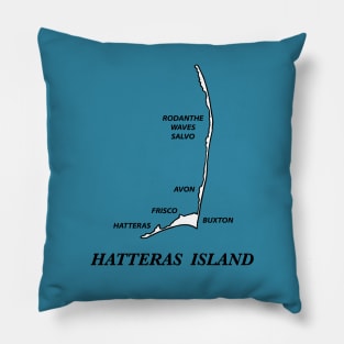 HATTERAS ISLAND MAP WITH VILLAGES Pillow